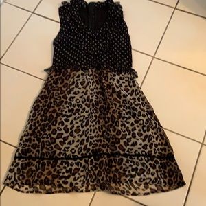 See by Chlóe leopard print and polka dot dress